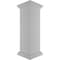 Ekena Millwork 12"W x 40"H Plain Newel Post with Panel, Peaked Capital & Base Trim (Installation kit included) NWL12X40PLP0B0 - alternate 6